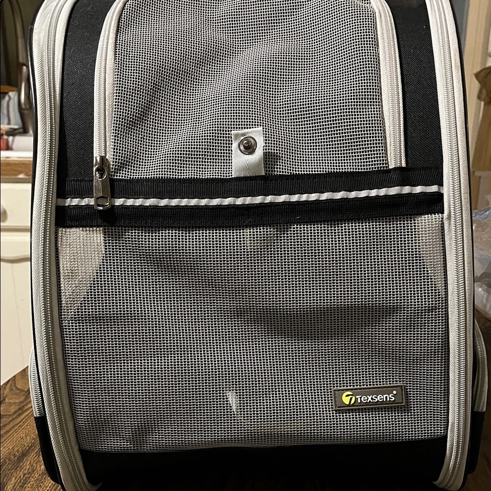 Black and Gray Pet Carrier Backpack